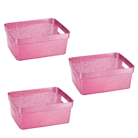 Simplify Small Glitter Tote in Pink, 3PK 26145-PINK-3PK